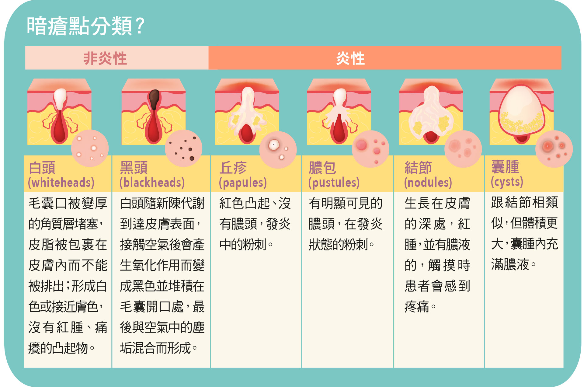 暗疮点分类？  